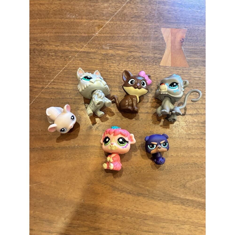 Littlest Pet Shop Lot of 6 animals LPS